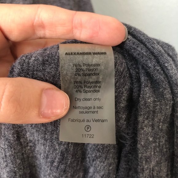 T by Alexander Wang heather blue wrap fitted dress - Picture 4 of 5